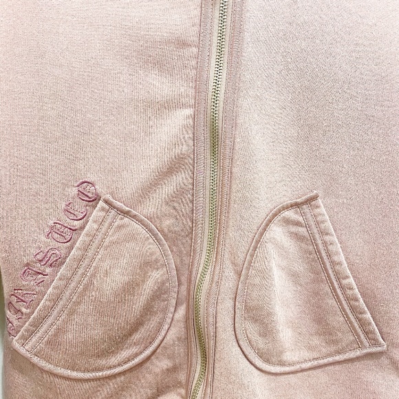 Parasuco Ribbed Silky Pocket Zip Up Baby Pink XS - Picture 7 of 10